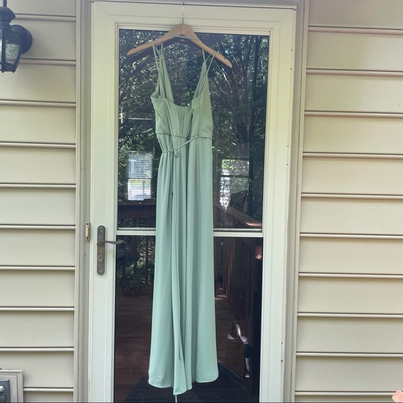 David’s Bridal Meadow Georgette Wrap Dress - Picture 3 of 8